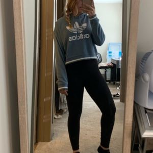 Blue Adidas Cropped Sweatshirt